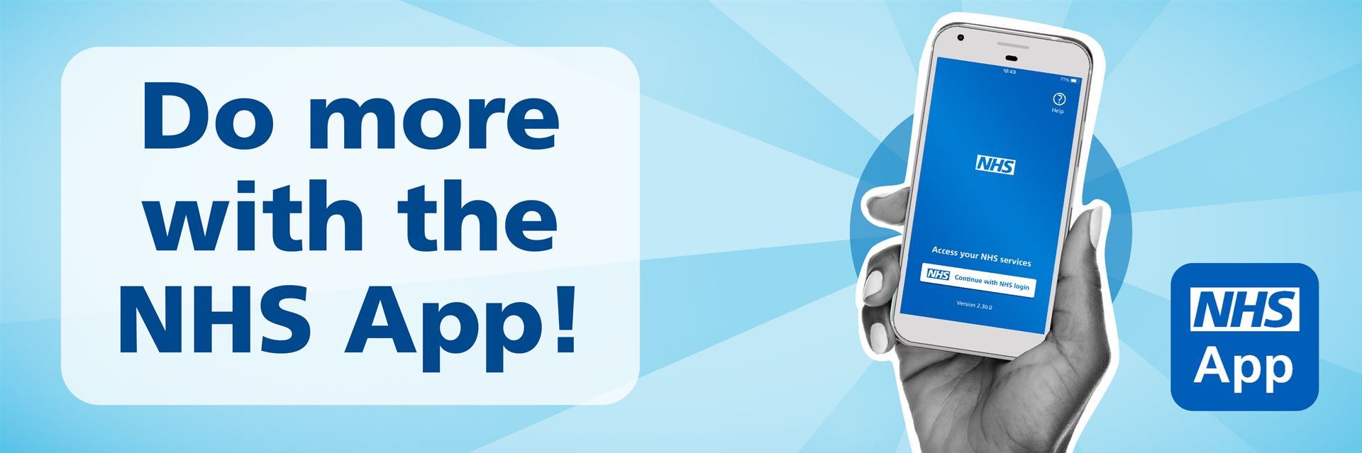 do more with the NHS app smartphone in hand